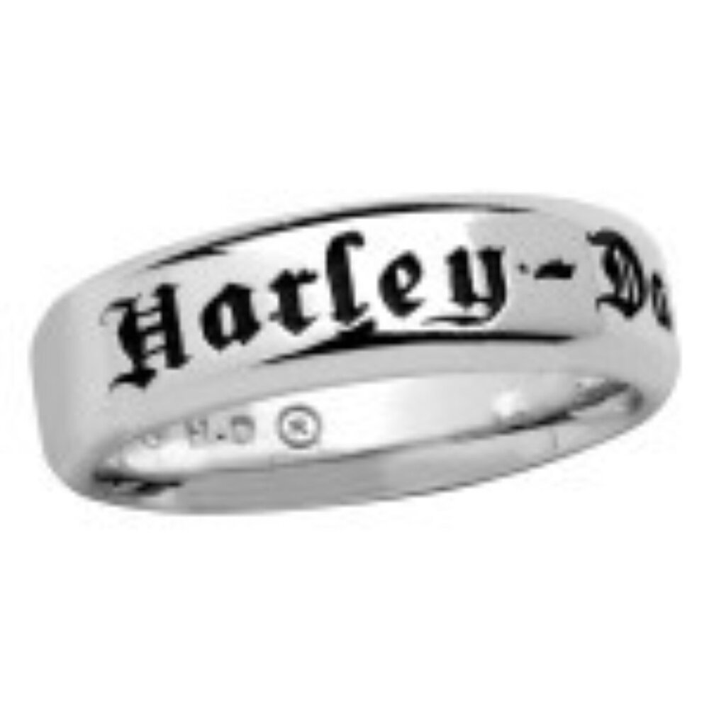 HARLEY-DAVIDSON STERLING SILVER MEN'S WEDDING BAND HDR0216
